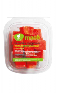 Mace fruit salad of diced watermelon ready to eat