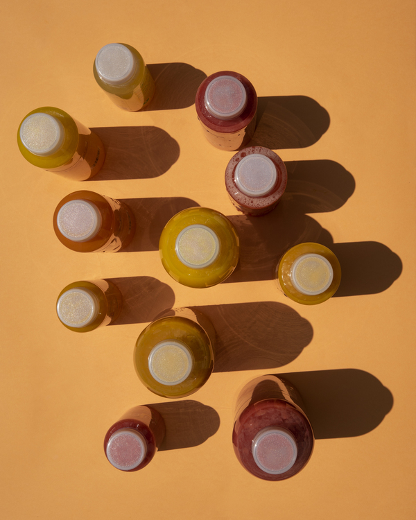 a selection of macè fruit juices