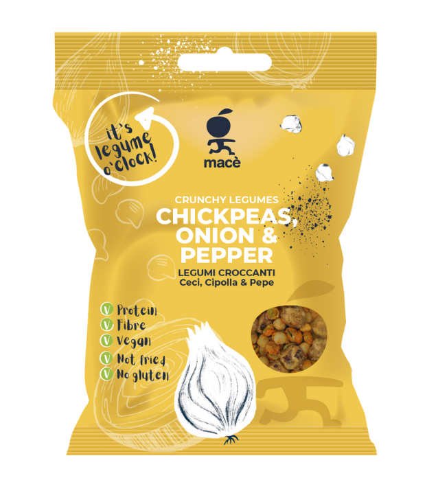 crunchy chickpeas flavoured with onion and black pepper