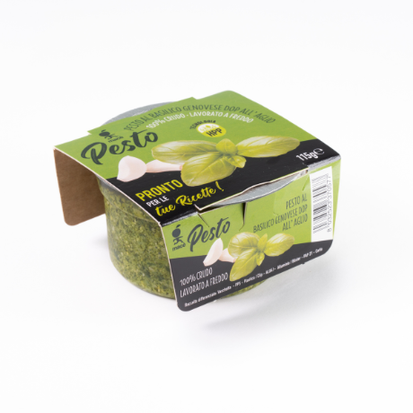 Pesto Fresco al basilico genovese Dop con aglio di Mace