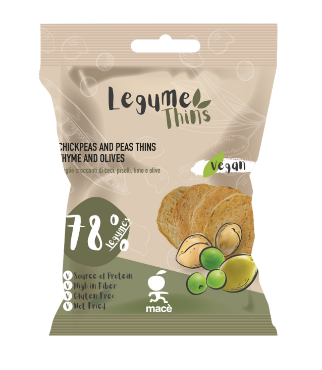 Legume Thins de pois chiches, de pois, de thym et d'olives de Mace