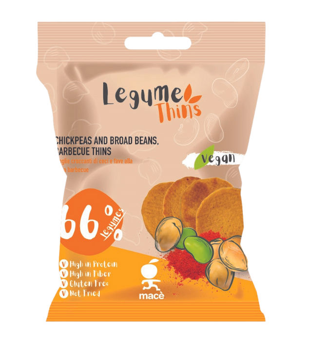 Legume Thins de pois chiches et de fèves au barbecue de Mace