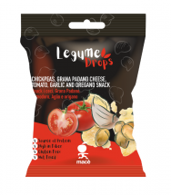 legume drops Pizzaiola: ceci, Grana Padano, pomodoro, aglio e origano