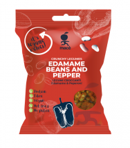 edamame croccanti e aromatizzati al peperone