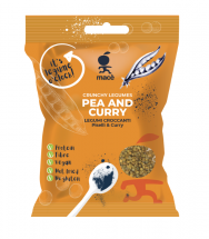 crunchy curry flavoured peas